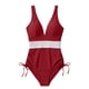 thumbnail image 4 of Traje de baño de una pieza para mujer, bikini liso sin espalda, traje de baño de dos piezas con tiras, conjunto de ropa de playa, traje de baño de moda playera para mujer, trajes de baño de una pieza, 4 of 4