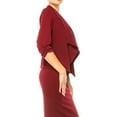 thumbnail image 6 of Women's Solid 2-Piece Blazer and Skirt Set for Formal and Office Wear, 6 of 7