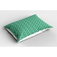thumbnail image 2 of Ambesonne Fish Pillow Sham 2 Pack, Deep Sea Sharks Swimming Art, 30"x20", Seafoam Pale Green and Indigo, 2 of 3