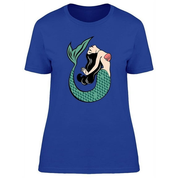 Traditional Old School Mermaid T-Shirt Women -Image by Shutterstock, Female Large