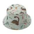 thumbnail image 2 of Cethrio Kids Boys Bucket Hats, Breathable Holiday Cotton Sun Protection Summer Hats Green Size 0-2 T, 2 of 3