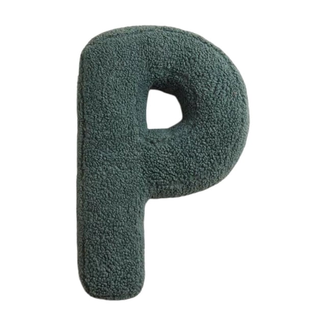 ViLaViDeca Velvet Initial Letter Pillow English Letters Pillow Sofa Cushion Decorative Alphabet Cushion Kids Room Nursery Decor Gift For Little Babies