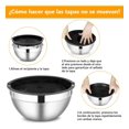 thumbnail image 2 of Juego de 5 Cuencos de Mezcla, Bowls de Cocina de Acero Inoxidable con Tapas Herm&eacute;ticas, Tama&ntilde;o de 4.5, 2.7, 1.7, 1.1Cuartos, con Juego de Taza y Cuchara Medidora, Batidor de Huev, 2 of 6