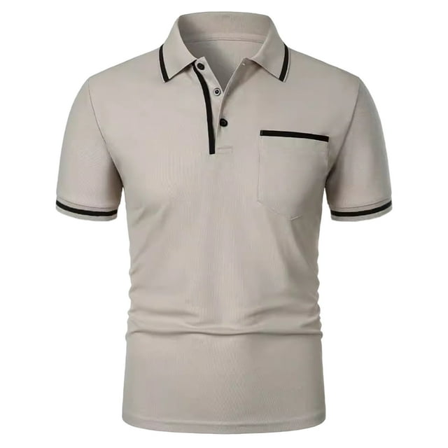 pstuiky Camisa de manga corta para hombre, Camiseta deportiva y de fitness de manga corta con cuello redondo y color liso para hombre. camisas casuales para hombre m