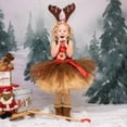 thumbnail image 5 of IBTOM CASTLE Toddler Kids Girls Xmas Jungle Party Animal Giraffe Deer Clothes Halloween Christmas Cosplay Tutu Dress up with Reindeer Antlers Headband for Photo Shoot 2 Years Coffee - Reindeer, 5 of 8