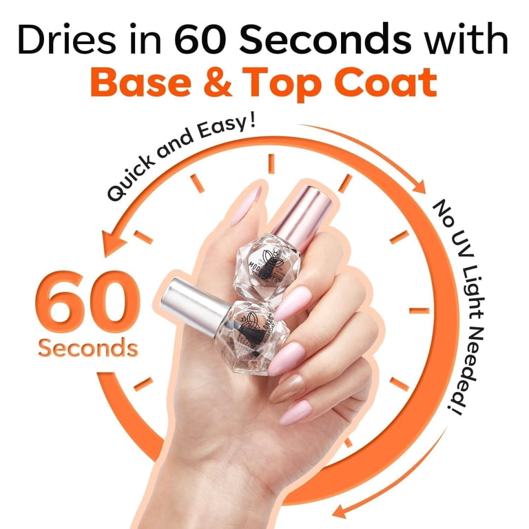 No-Wipe Base and Top Coat Nail Polish Set photo 5