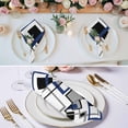 thumbnail image 2 of Navy Blue Black Grey Geometric Cloth Napkins,Middle Century Modern Abstract Art Washable & Reusable Dinner Napkins Set of 4,Table Napkin for Kitchen Party Birthday Wedding Hotel Housewarming 20"x20", 2 of 8