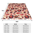thumbnail image 3 of Pofeuu Skull rock record music heart Print Ultra-Soft Micro Fleece Blanket,for Bed Or Sofa,All Season Throw Blankets Flannel Blanket-50"x40", 3 of 7