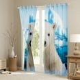 thumbnail image 3 of Manfei White Polar Bear Black Out Curtains for Kids, Antarctic Animal Lover Curtains Pack of 2 (42x63 Each), Snow Mountain Bedroom Curtains, Window Curtains Decor, 3 of 6
