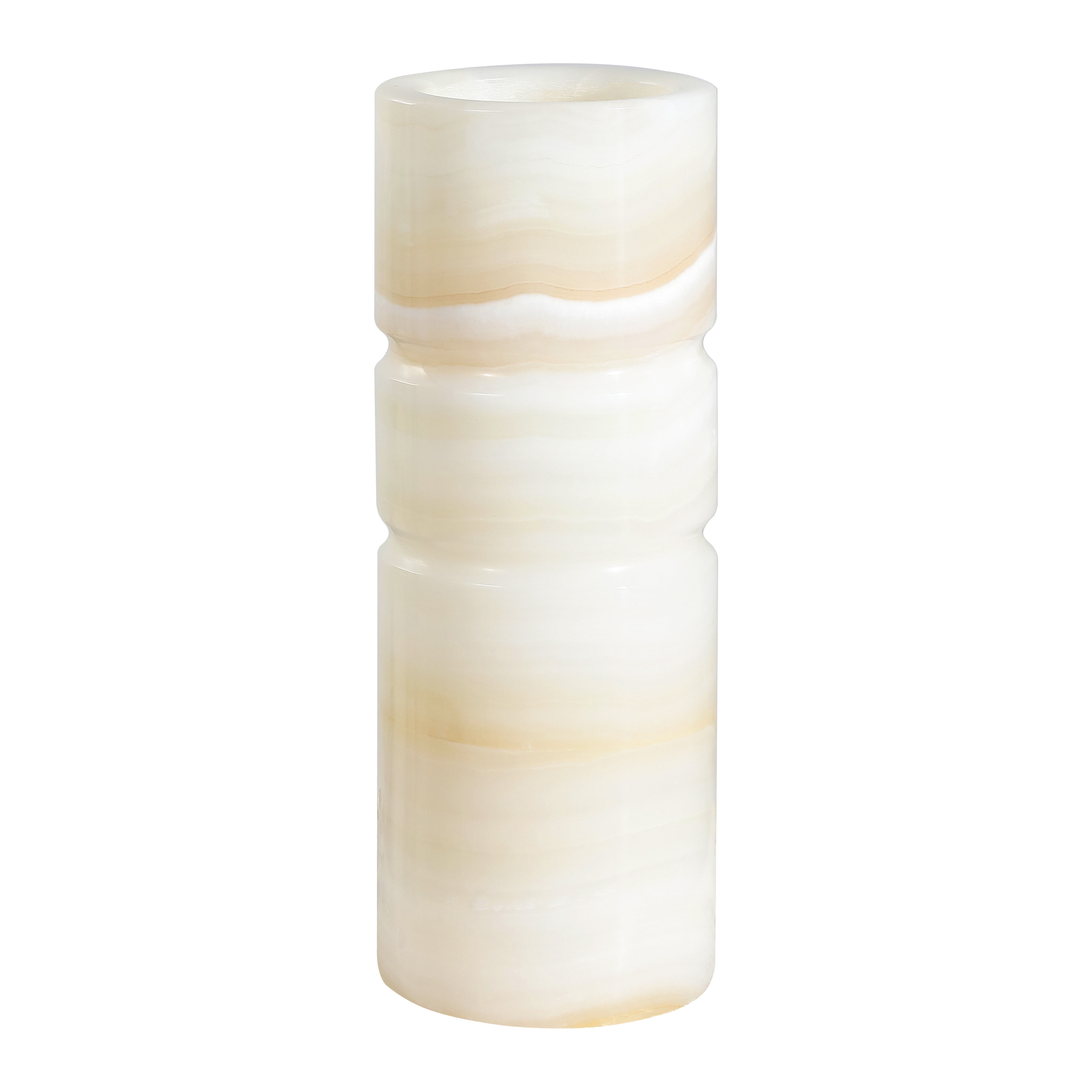 Safavieh Kavo 12" Ivory/Rust Jade Table Vase