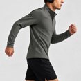 thumbnail image 6 of Men's 1/4 Zip Long Sleeve Athletic Pullover Top Fitted Breathable Casual Sweatshirt Comfy Tee for Tennis Running Jogging Hiking Wear(Dark Gray,XXXL), 6 of 9