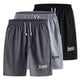 thumbnail image 1 of Pantalones cortos casuales holgados de cinco puntos para hombre, de cintura media, transpirables, con cordones y cremallera, 1 of 4