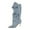 Blue, variant on Bmisegm High Heeled Pointed Toe PU Fashionable Boot Stitching for Casual Wear Stacked Knee High Boots Shoes Boots for Women White 7