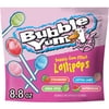 BUBBLE YUM Assorted Flavored Bubble Gum Filled Lollipops, Candy Bag, 8.8 oz