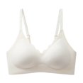 thumbnail image 6 of Jiaweic Womens Seamless Bras No Underwire Scalloped Push Up Soft Wireless Comfort Bralettes Full Coverage Everyday Bra White,M, 6 of 9