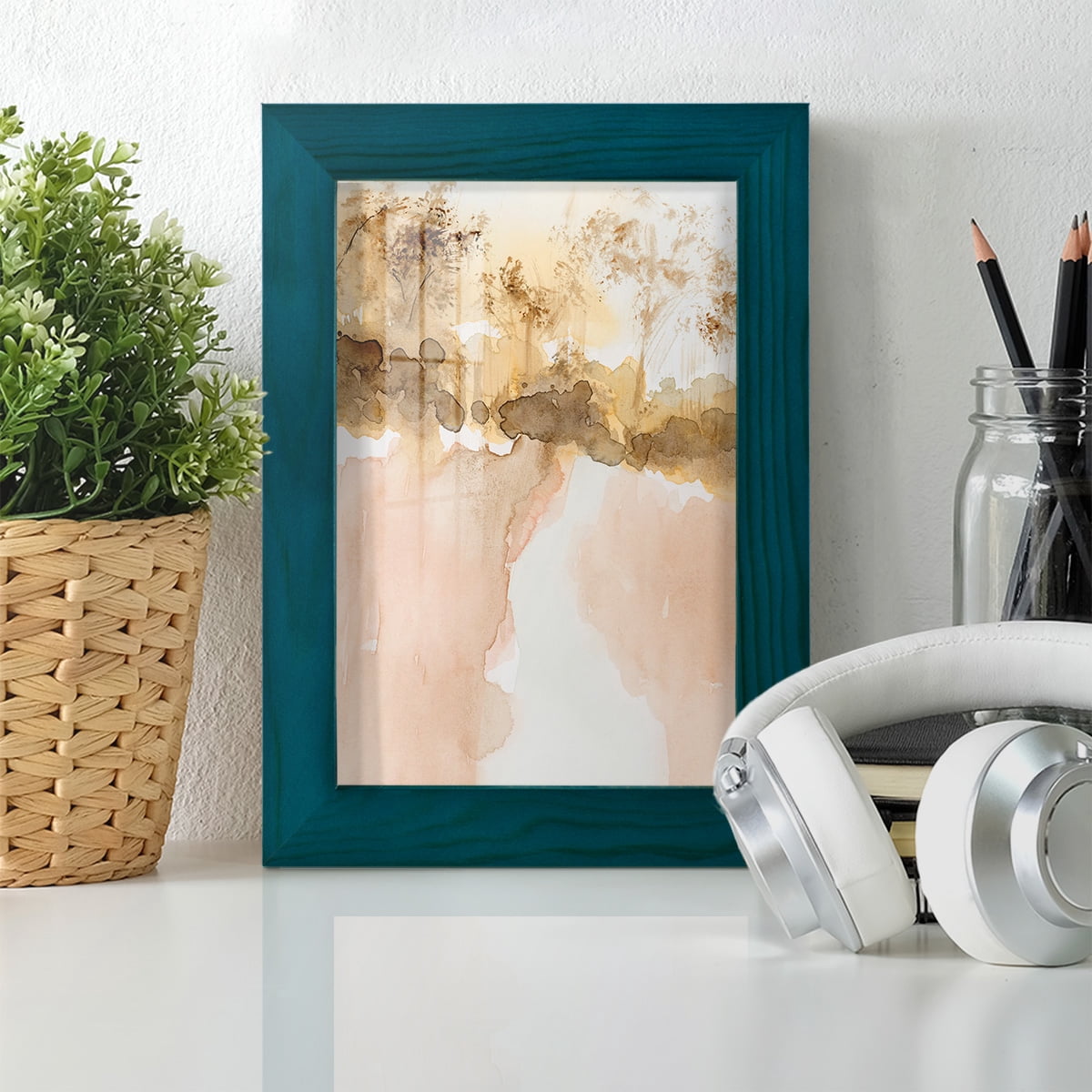 Sun Kissed Earth I - Framed Print w/glass - Ocean Blue