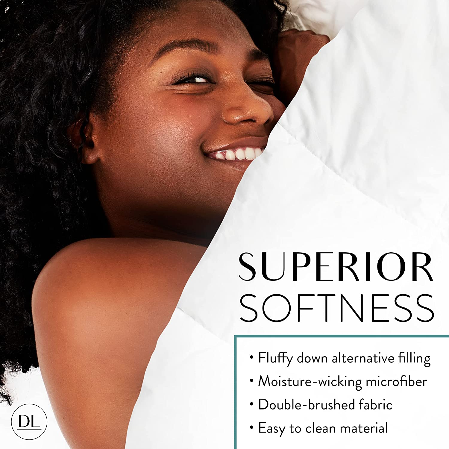 Danjor Linens Duvet Insert - California King Size Bed - Microfiber, White