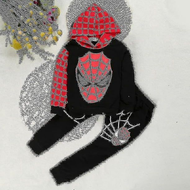 Conjunto de chandal de Spiderman para ninos sudadera con capucha y pantalones para correr traje deportivo ropa de superheroe para ninos Walmart en linea