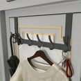 thumbnail image 2 of Leodye 1PCS Over the Door Hooks 12 Coat Hook Door Hanger Towel Rack for Bathroom Dorm and Home Use -15.5x4.3 in, 2 of 6