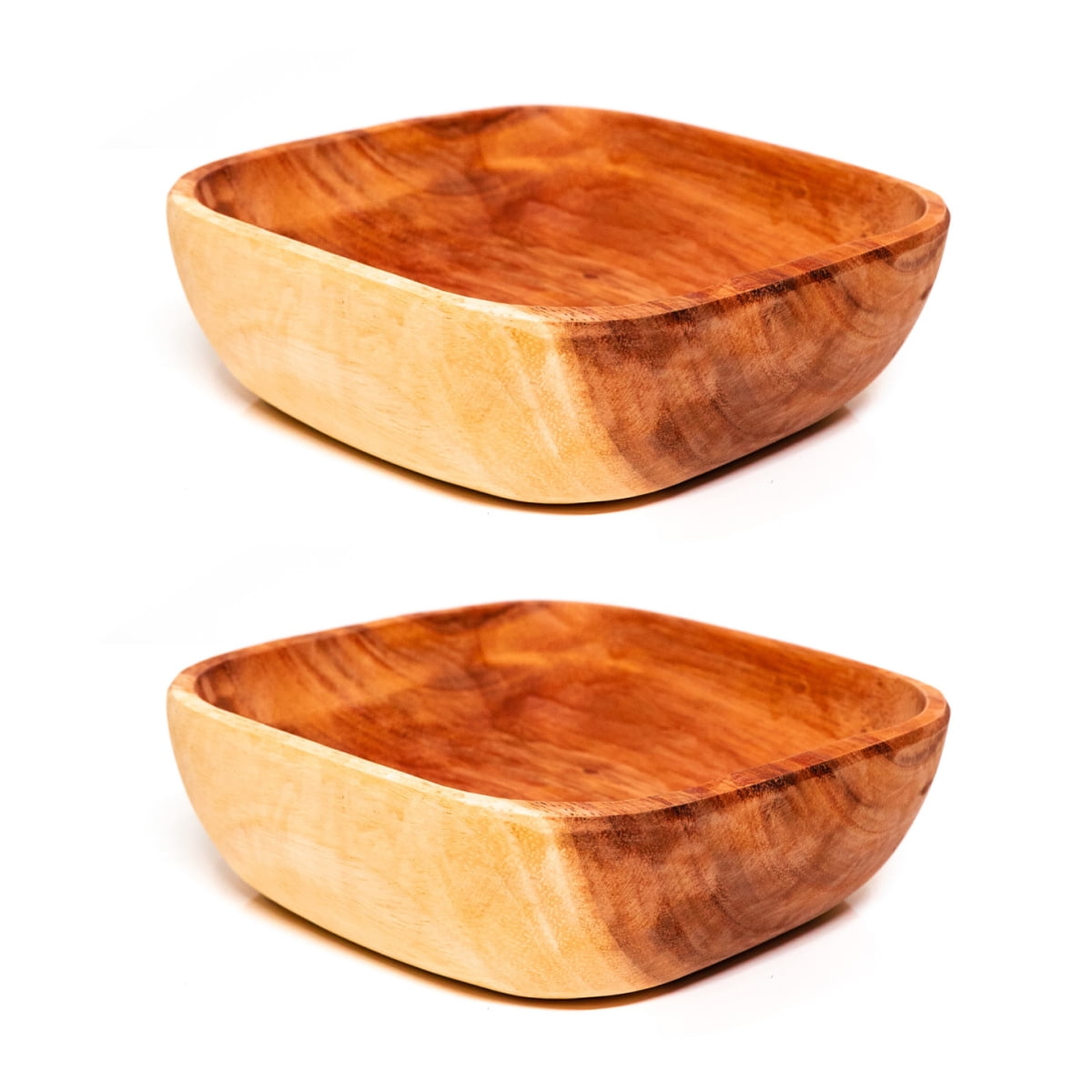 Square Acacia Wood Bowl 2Pack