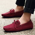 thumbnail image 5 of Men's Casual Loafers Slip On Leather Shoes Comfortable Lightweight Driving Shoes Male Moccasins Classic Penny Loafer Flats Boat Shoes Outdoor Walking Shoes, 5 of 6