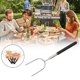 thumbnail image 4 of Tenedor retráctil de acero inoxidable para parrilla | Herramienta telescópica para barbacoa, longitud ajustable, resistente, para asar salchichas, kebabs y brochetas, ideal para cocinar al a, 4 of 5