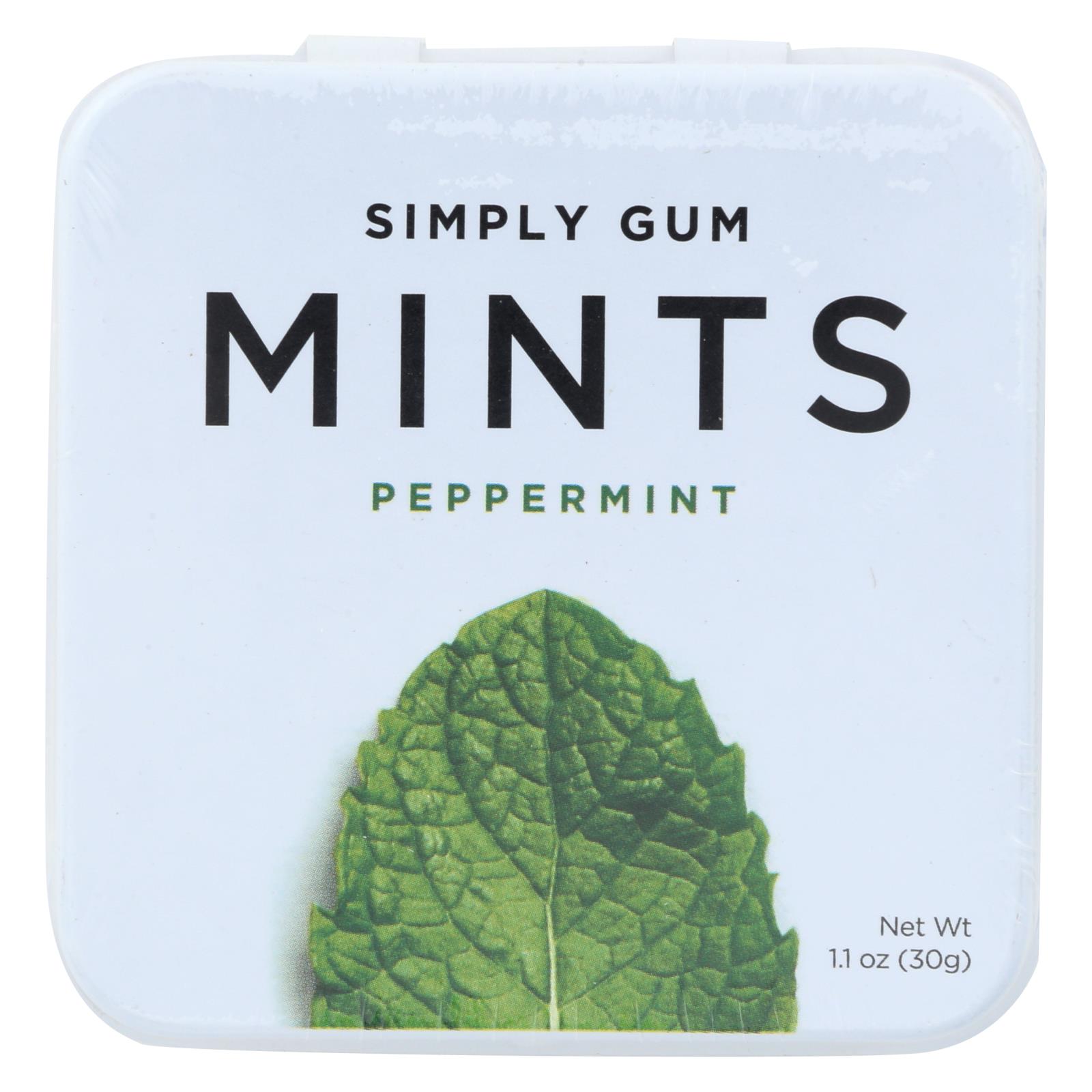 Simply Gum Mints Peppermint Case Of 6 30 Count