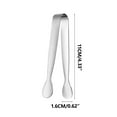 thumbnail image 3 of Stainless Steel Mini Tongs for Charcuterie Boards | 4.33-Inch Small Serving Tongs for Food | Kitchen Tongs for Appetizers, Desserts & Ice | Dishwasher Safe, 3 of 5