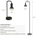 thumbnail image 6 of Industrial Lamp Set 3 Piece-1 Floor Lamp and 2 Dimmable Table Lamp- 3 Pack Modern Matching Floor and Table Lamp with Gradient Black Globe Bulb for Living Room,Bedroom(Bulb Included), 6 of 15