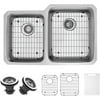 Vigo VG3221RK1 Double Basin Undermount Kitchen Sink Set