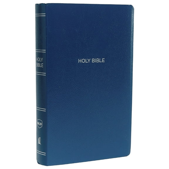 Pre-Owned NKJV, Gift and Award Bible, Leather-Look, Blue, Red Letter Edition (Imitation Leather) 0718075153 9780718075156