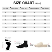 Bocca women Knit Platform Sandals Beige Open Toe 1.8 inch Slide Sandals 10M