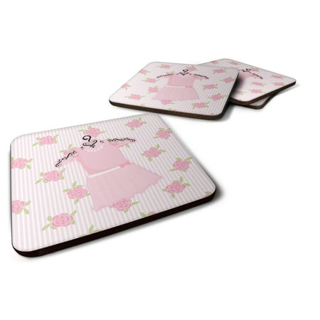 

Carolines Treasures BB5158FC Ballerina Ballet Attire Foam Coaster Set of 4 3 1/2 x 3 1/2 multicolor