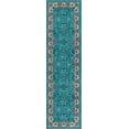 thumbnail image 2 of Rugs.com Medina Collection Rug – 8 Ft Runner Arctic Aqua Blue Medium Rug Perfect For Hallways, Entryways, 2 of 9