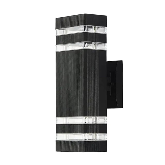 amdohai Modern Black Aluminum Outdoor Wall Light Fixture Waterproof E27 LED