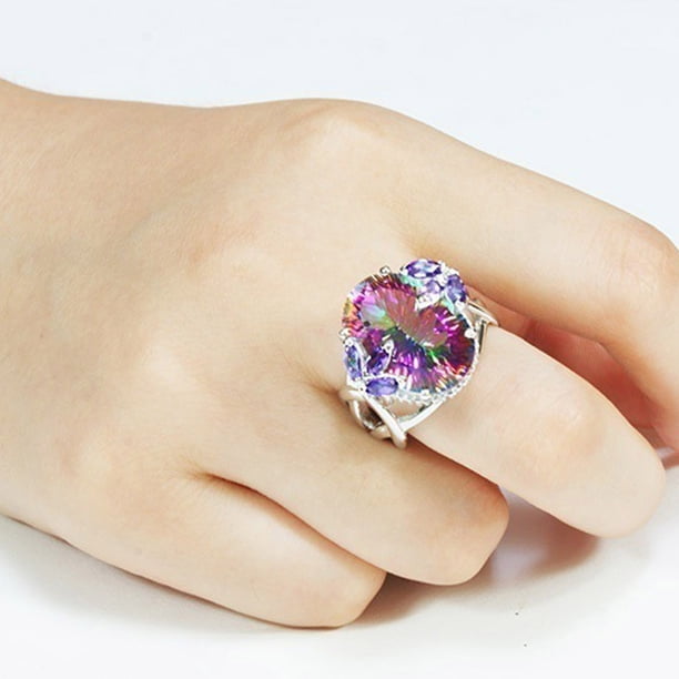 Anillos de compromiso de la venda de boda del regalo del aniversario de la joyería del diamante del color del nuevo diseño Wmkox8yii fajkfhkj2480