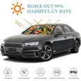 thumbnail image 3 of Awypu Leaf Hawaiian Pineapples Tropical Palm Leaves Flowers Car Shades for Front Windows Windshield Sun Shade 55.12*29.92 in, 3 of 7