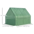 thumbnail image 3 of Outsunny Greenhouse with Raised Garden Bed, Steel Outdoor Planter Box Green, 3 of 8