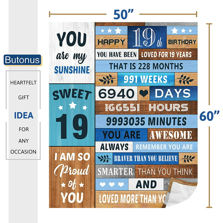 RooRuns 17 Year Old Girl Gift Ideas,to 17th Birthday Blanket 60”x50”,Gifts  for 17 Year Old Girl Boy,17 Year Old Boy Gift Ideas,17th Birthday Gifts for  Girls,Sweet 17 Blanket,17th Birthday Decorations 
