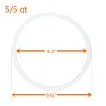 thumbnail image 4 of Silicone Sealing Rings Compatible for Instant Pot 6 Quart Pressure Cookers - 3 Pcs Replacement Silicone Gasket -Red Blue and Clear, 4 of 5