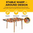 thumbnail image 4 of Thanksgiving Table Cloths for 4 Foot Rectangle Tables, Fall Orange Pumpkin Black White Plaid Patio Waterproof Elastic Fitted Tablecloths, Washable Rectangular Table Cover for Camping, 4 of 8