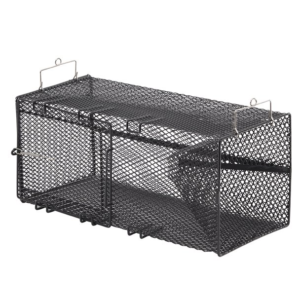 Frabill Fishing Black Minnow Trap, Rectangular 8"x 8"x 18" Walmart