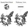 thumbnail image 7 of Bird Metal Wall Art Decor Hummingbird Black Wall Signs Iron Hanging Metal Ornament Sculpture for Balcony Garden Living Room Home Bedroom Kitchen Decoration Indoor Outdoor Gift 11.8x10.7Inch, 7 of 7