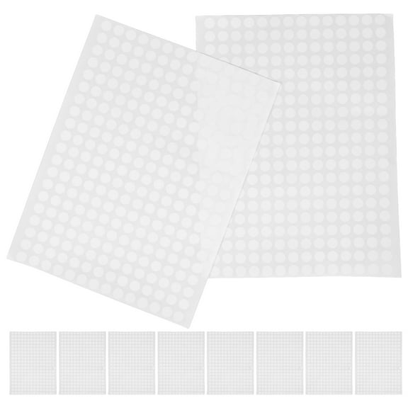 FOMIYES  10 Sheets Dot Stickers for School Large Round Dots Office White