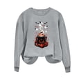 thumbnail image 3 of VKOYWKM Women's Halloween Sweatshirts Ghost Pumpkin Graphic Sweatshirts Crewneck Long Sleeve Fall Sweatshirt Vintage Spooky Halloween Pullover Sweatshirts, 3 of 6