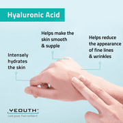 YEOUTH Pure Hyaluronic Acid Hydrating Serum for Dry & Dull Skin 1oz