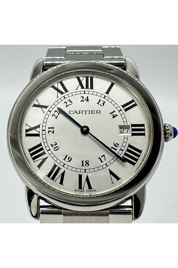 Pre-Owned Cartier Rondo Solo LM de W6701005 Men's Watch with Date, Quartz Movement,... (Good)