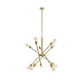 thumbnail image 3 of Indoor Home Decorative Midcentury Modern Axel 10 Lights Brass Pendant, 3 of 7