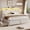 White, variant on Lifezone Queen Bed Frame with Headboard, Platform Bed Frame with 4 Storage Drawers, Charging Station & LED, Metal Support, No Box Spring Needed, Noise Free, White
