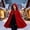 Red, variant on Helii Velvet Hooded Cloak for Women Short Cape with Lace Trim Gothic Little Red Riding Hood Dress Up Costume for Halloween Christmas Party Multiple Sizes